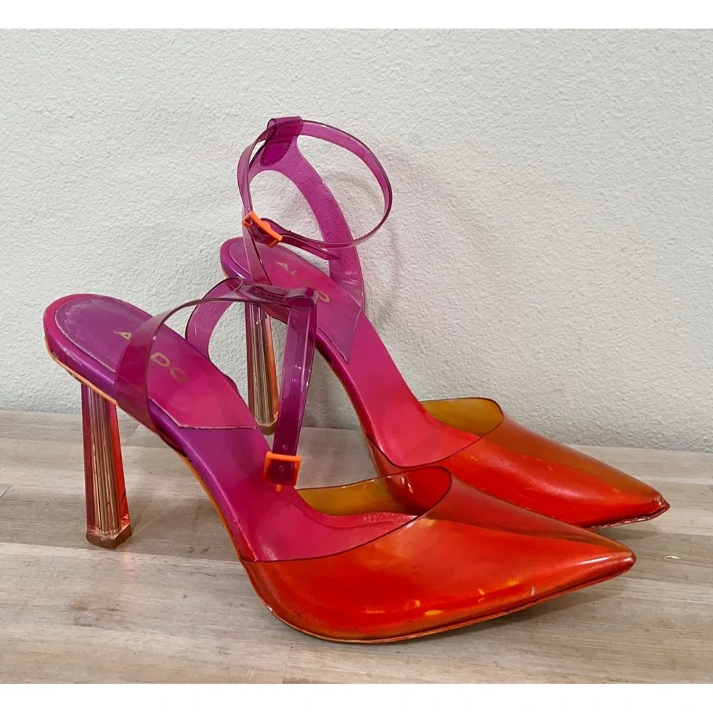 Aldo Size 7.5 Solara Strappy Heels - Picture 2 of 9